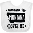 thumbnail image 3 of Inktastic Montana Someone Loves Me Boys or Girls Baby Bib, 3 of 4