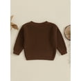 thumbnail image 5 of RUINIXCW Toddler Baby Girl Boy Knit Sweaters Newborn Infant Baby Boys Girls Fall Winter Warm Sweater Clothes Long Sleeve Crewneck Oversized Pullover Knitwear Top, 5 of 8