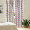 thumbnail image 2 of Ambesonne Spring Curtains, Vibrant Summer Blooms, Pair of 28"x95", Multicolor, 2 of 5