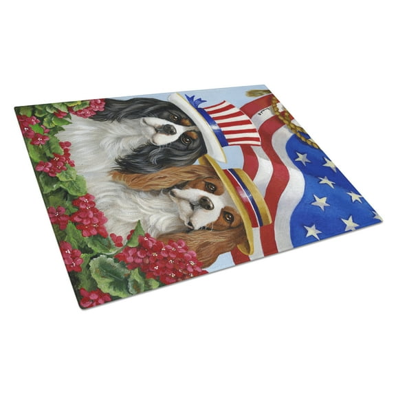 Cavalier Spaniel USA Glass Cutting Board Large PPP3069LCB