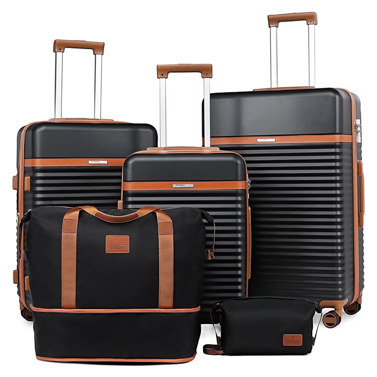 Joyway 5-Piece ABS Hardshell Luggage Set, Black photo 1