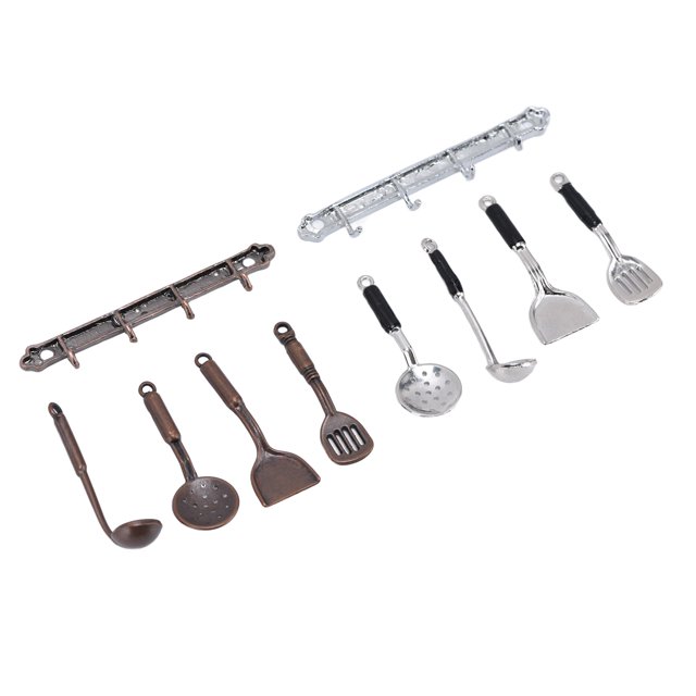 Accesorios de cocina en miniatura, 2 juegos de accesorios para casa de muñecas 1:12, Kit de accesorios de cocina para casa de muñecas, características de vanguardia