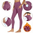 thumbnail image 4 of BVOFAR Thick High Waist Yoga Pants with Pockets, Tummy Control Workout Running Legging, Fleece Lined Warm Yoga Leggings for Women, 4 of 9