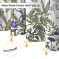 thumbnail image 3 of Purple Floral Shower Curtain, Watercolor Spring Lavender Wisteria Blossom Bath Curtains, Wildflower Herbs Farmhouse Botanical Printed Design Waterproof Fabric 72"x72" with 12 Hooks, 3 of 5