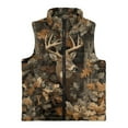 thumbnail image 4 of Yuyamidu Toddler Girl Boy Deer Hunting Camo Vest 4T Fuzzy Fleece Zip Up Collar Jacket Vest with Pockets Lightweight Warm Waistcoat Outerwear for Outdoor School, 4 of 6