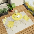 thumbnail image 2 of Twister.CK Bistro Table and Chairs Set of 2, 3 Piece Outdoor/Indoor Folding Patio Bistro Sets, 2 Chair Patio Furniture Set with Table, Foldable Coffee Tables for Balcony, Yard, Garden,Yellow, 2 of 8
