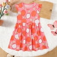 thumbnail image 2 of vigerkar Robe Décontractée pour Filles, Coton Doux à Manches Courtes pour Enfants, Robe Trapèze Respirante Taille 1-7 T (Orange, 2-3 Ans), 2 of 9