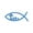 Blue, variant on Metal Decal Automotive Fish Badge Christian Fish Emblems Sticker Adhesive Car Fish Decal Sticker