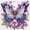 B, variant on Butterfly Stamped Cross Stitch Kits for Adults, Flowers 11CT Needlepoint Counted Cross Stitch Kits for Beginner, Printed Dimensions Embroidery Kit Art Craft for Home Wall Decor Gift 14x14 Inch