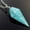 Green Turquoise, variant on Natural Crystal Cone Pendulum Gemstone Hexagonal Point Pendant Healing Energy-Green Turquoise-1PC (No Chain)
