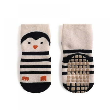 

Cartoon Toddler Socks Boys Girls Anti-Slip Ankle Socks Baby Walkers Non-Skip Cute Animal Cotton Cozy Socks with Grip