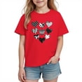 thumbnail image 2 of Bnwani Shirts for Girls Fashion Short Sleeve Boys T Shirts Comfortable Tee Red Sizes 3-9, 2 of 9