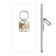thumbnail image 1 of support Universel pour Téléphone Portable Carré avec Motif de roses Blanches, 1 of 3