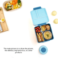 thumbnail image 1 of Lunch Box with Stainless Steel Bowl, Plastic Dinner Plate, Microwaveable, Compartmentalized Bento, Lunch Box, 1 of 5