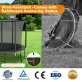thumbnail image 6 of DeepRoar 12FT Trampolinefor Kids, Outdoor Trampolinewith Enclosure, Basketball Hoop, Lights and Sprinkler, 1200LBS Heavy Duty Trampoline for Outdoor, Backyard, Easy to Install & Last Long, 6 of 7