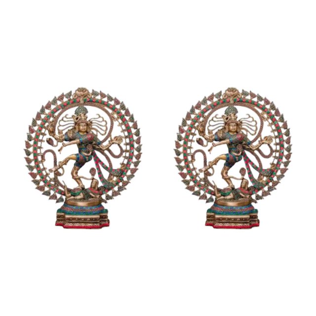 Billuyoard Hindu Deity Hindu Decoration Decors Indian Thailand Buddha Statue for Home Tipo 1 Medio 2piezas