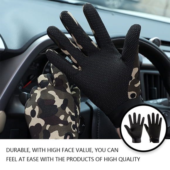 pitrice Gants de Cyclisme Antidérapants Ajustables Respirants pour Bureau Golf Entraînement Physique Mitaines Sports Extérieurs Vélos Mitaines Femme Homme Noir