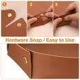thumbnail image 4 of 2 Pcs Bandeja de Valet para Mujeres y Hombres, Bandeja de Joyería de Cuero PU Organizador de Almacenamiento Catchall (2 Tamaños, Azul Oscuro), 4 of 7