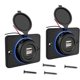 thumbnail image 1 of Cargador de coche rápido impermeable con puerto USB hembra de 12 V y doble puerto USB de 3,1 A para autobús, caravana, barco, automóvil, vehículo marino, cuatriciclo, camión, carrito de golf (paquete, 1 of 5
