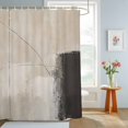 thumbnail image 4 of Beige Gray Black Vintage Shower Curtains for Bathroom, Modern Abstract Linen Farmhouse Waterproof Fabric Shower Curtain, Decorative Bathroom Curtain for Bathtub, 72"x72", No Hooks Included, 4 of 9