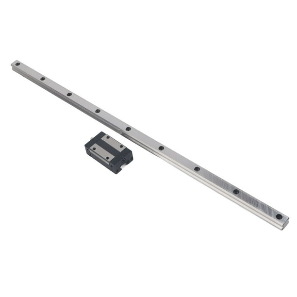 Guías de movimiento deslizante lineal, riel de guía lineal, juego deslizante de rodamiento lineal, bloque de acero con rodamiento de bolas para impresoras 3D y piezas CNC(500mm)