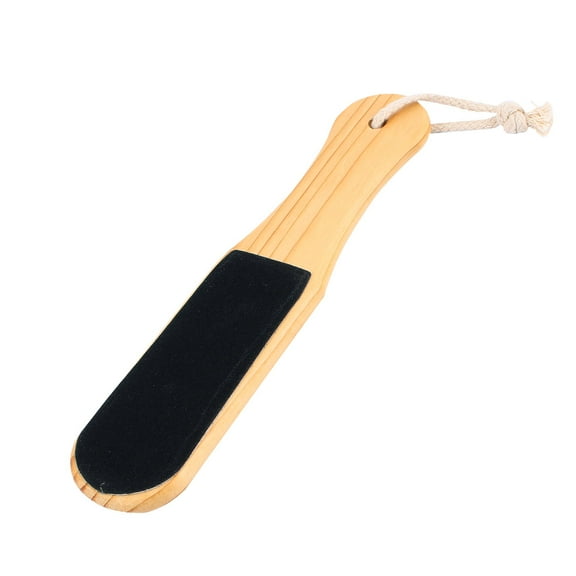 Unique Bargains Home Wooden Handle Two Side Cuticle Rasp Remover Pedicure Foot Nail File