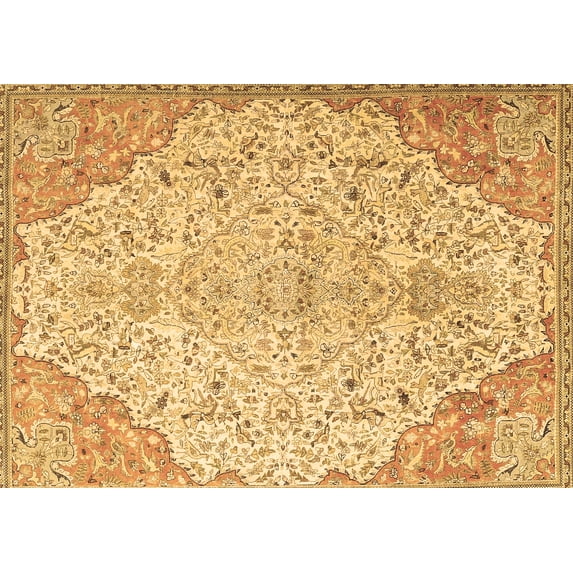 Ahgly Company Indoor Rectangle Persian Brown Traditional Area Rugs, 7' x 9'