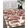 thumbnail image 2 of Ahgly Company Indoor Rectangle Abstract Brown Red Abstract Area Rugs, 2' x 5', 2 of 6