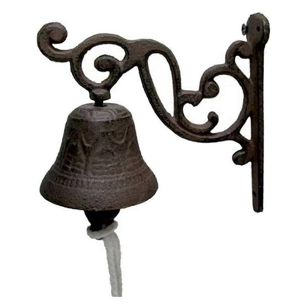 Vintage Garden Antique Doorbell, Vintage Large Cast Iron Wall Mounted Metal Doorbell,Suitable for Fa