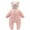 Pink, variant on Diufon Baby Boys Girls Snowsuit Fall Winter Long Sleeve Thickened Warm Romper Infant Hoodie Jumpsuit with Zipper