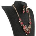 thumbnail image 4 of Moda cristal decración colr pendientes novia conjunto Sunnimix rojo colgante, 4 of 8