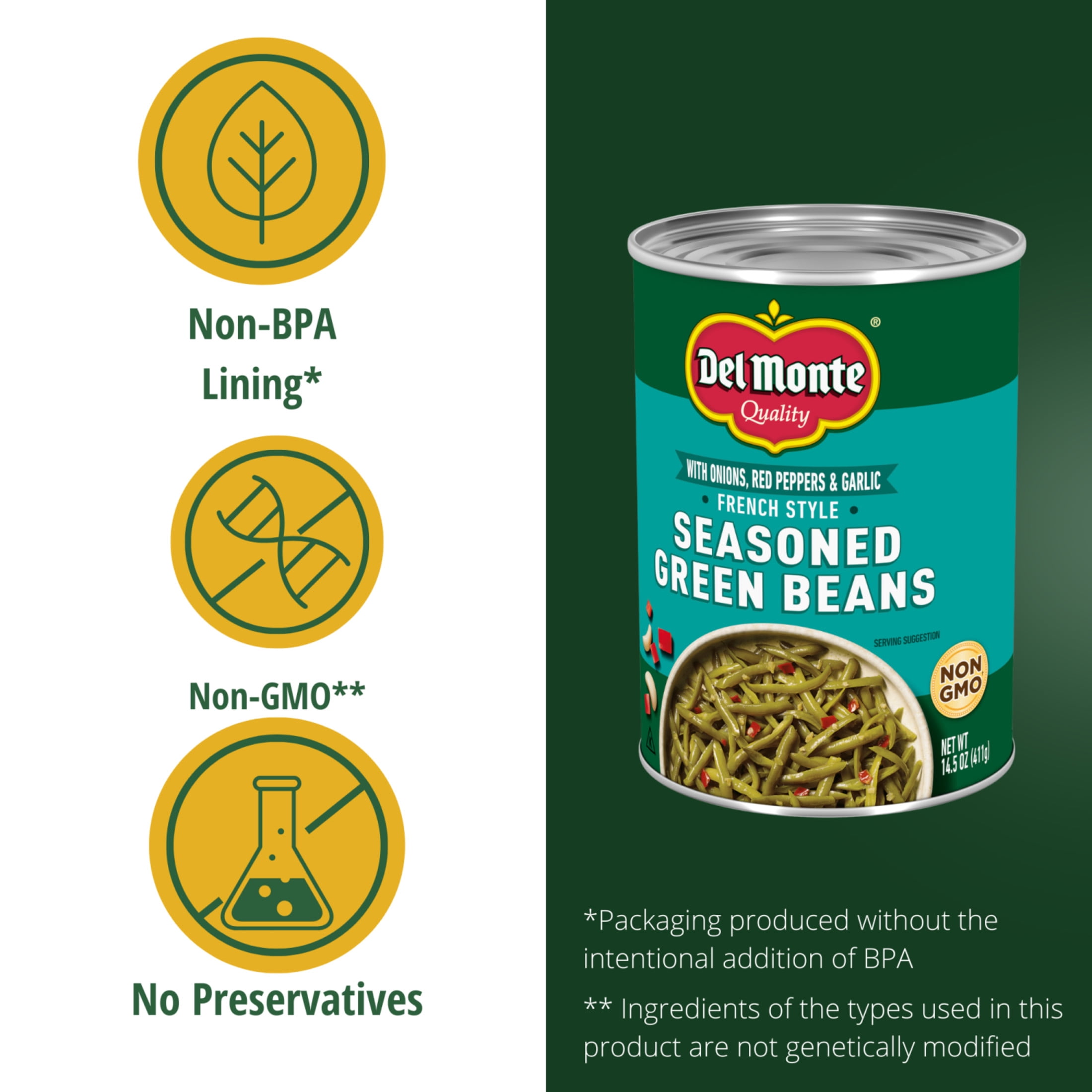 (12 pack) Del Monte French Style Green Beans, 14.5 oz