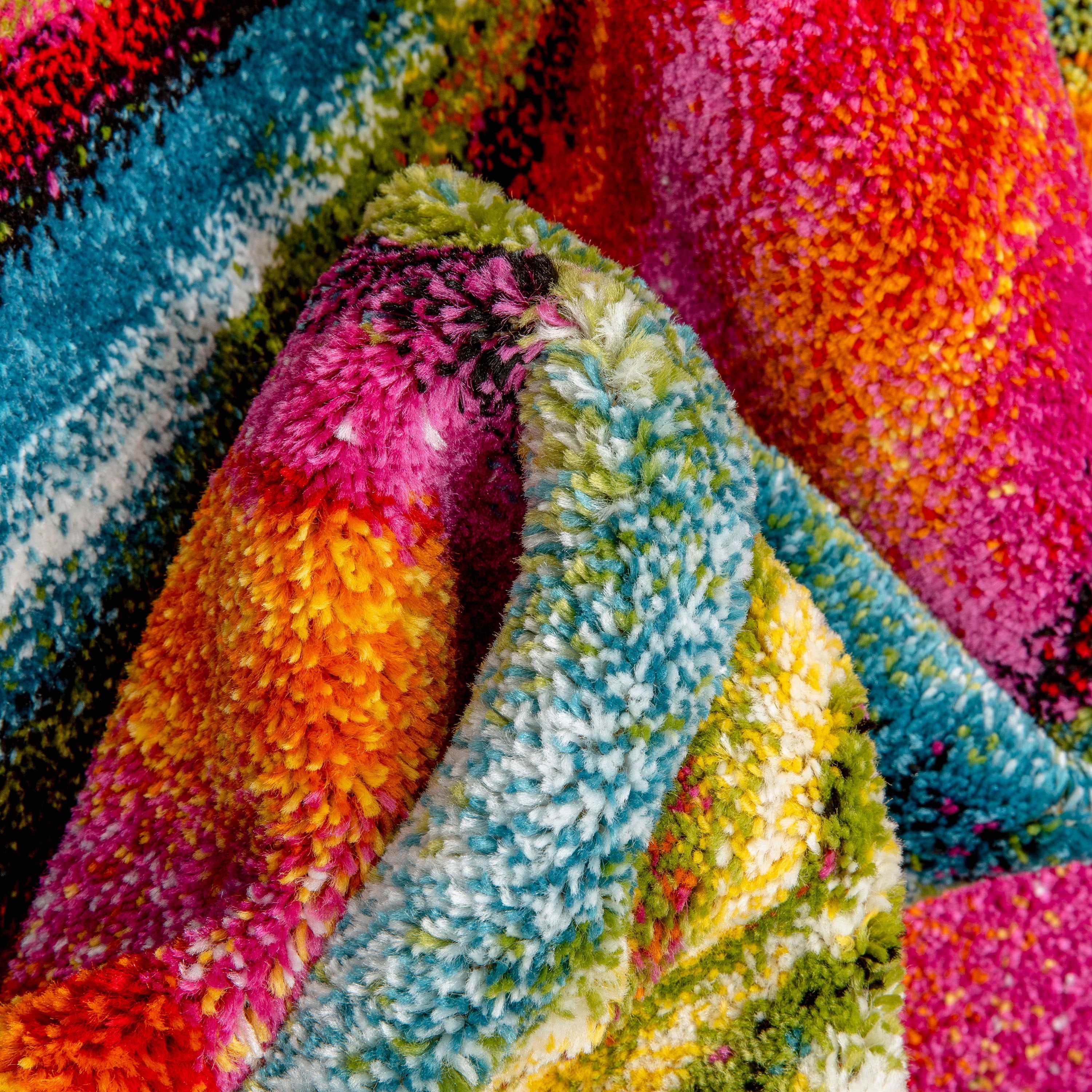 Well Woven VI41-5 Pleasure Modern Bright Rug, Multicolor - 5 ft. 3 in. x 7 ft. 3 in.