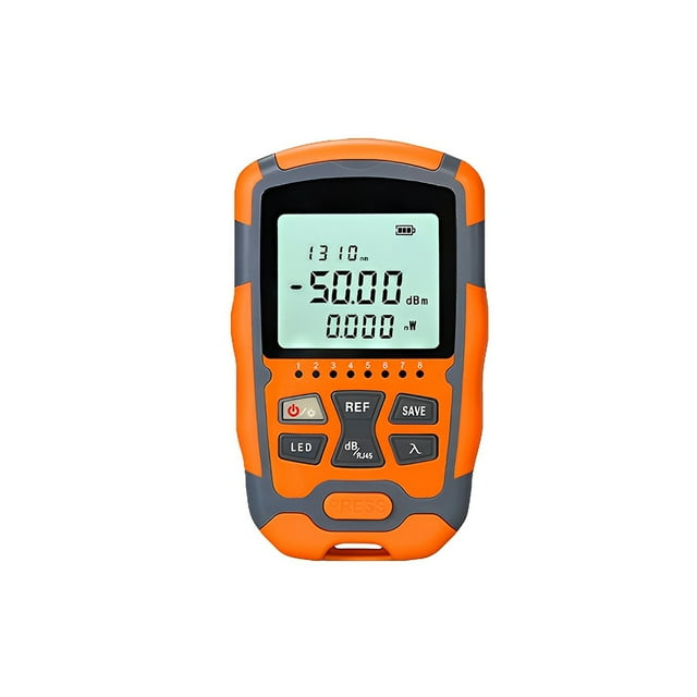 facefd Mesureur de Puissance Optique Portable LED Fonction Mémoire de Remplacement Outil de Jauge de Câble de Réseau avec Lanière