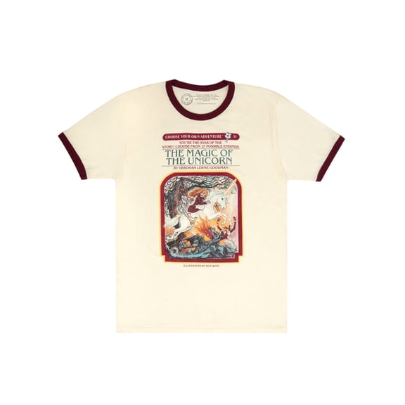 Choose Your Own Adventure: The Magic of the Unicorn Unisex Ringer T-Shirt Large, (Other)