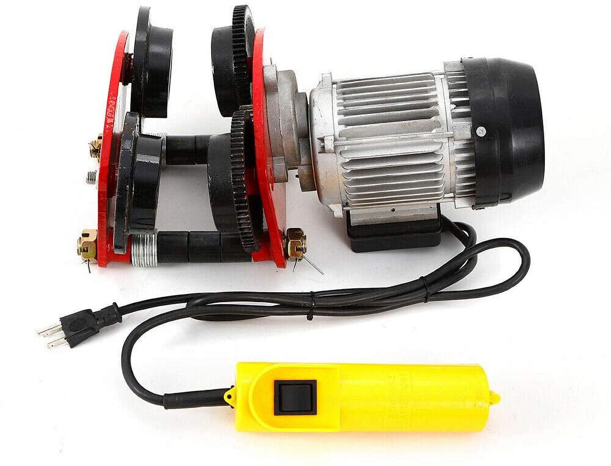 FETCOI Electric Hoist Lift 2000LBS Overhead Electric Motor Hoist Trolley Garage Winch Crane w/I-Beam Links, Remote Control, 1400r/m, Heavy Duty Automatic Shop Overhead Motor Hoist Lift