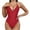 Red, variant on Women's Deep V Neck Bodysuit Double Lined Plunge Tummy Control Shapewear Thong Body Suits Backless Cami Tank Green L(L)
