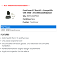 thumbnail image 2 of Front Inner CV Boot Kit - Compatible with 2008 - 2012 Mitsubishi Lancer 2009 2010 2011, 2 of 2