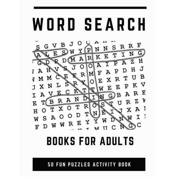 Childrens Wordsearch Books: Word Search Books For Adults: 50 Fun Puzzles Activity Book (Paperback)(Large Print)
