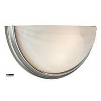 20635-ORB-ALB Crest 2 Light Alabaster Glass Wall Sconces - Oil Rubbed Bronze