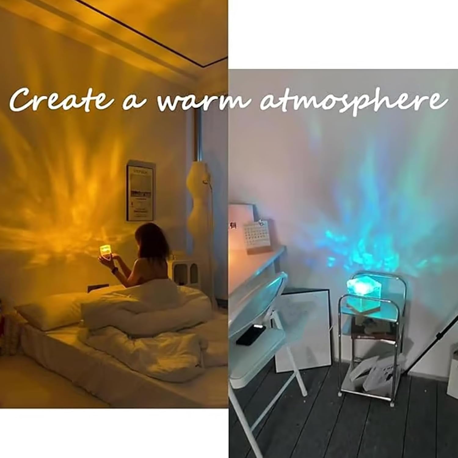Magical Northern Lights with 16 Colors, Rechargeable Aurora Galaxy Lamp with Remote Control, Dimmable Night Light for Bedroom Decor and Gift for Teens