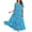 Blue, variant on TSADFHJI Sparkly Skirt Women Gold Ladies Summer Beach Midi Dress Comfortable Pleated Dress Casual Loose Flower Dress Xl Green