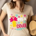 thumbnail image 4 of Pre-K Diva Shirt for Girls – Cute Bow Back to School Tee, Light Pink, Size M, 4 of 6
