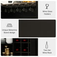 thumbnail image 3 of furlinkhm Wine Bar Cabinet, Industrial Bar Cabinets for Liquor and Glasses, 37" Kitchen Coffee Bar Cabinet Liquor Cabinet Bar for Home with Removable Wine Racks, Black, 3 of 9