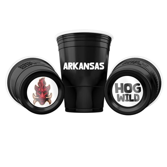 CooCoo Cups® 16oz Arkansas "Hog Wild  Fire Hog" Party Cups - 50 Count