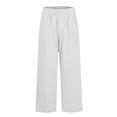 thumbnail image 6 of Women's Wide Leg Pants with Elastic Waist, Lightweight Breathable Loose Trousers for Summer Casual Beach Vacation, Flowy Palazzo, 6 of 6