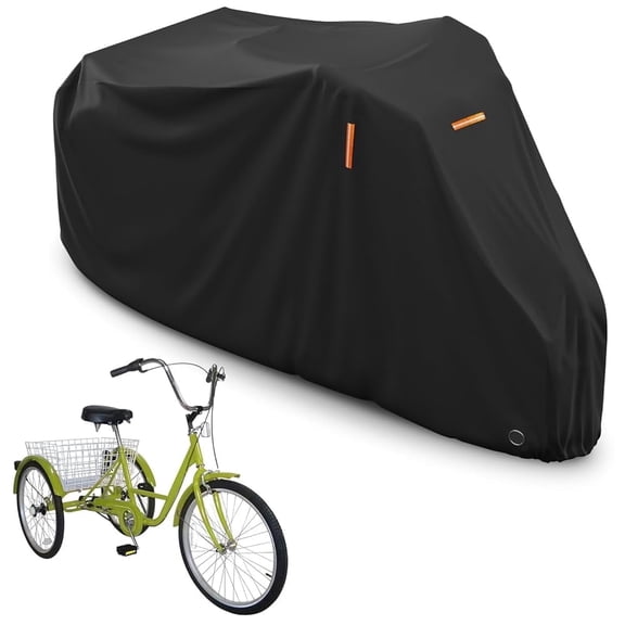 Limerenc Bicycle Covers Outdoor Waterproof, Bike Covers Outdoor Storage Waterproof  with Reflective Strips Storage Bag, Black