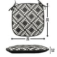 thumbnail image 4 of Geometric Chair Seating Cushion Set of 6, Repetitive Triangular Pattern Contemporary Design, Seat Pads for Office with Anti-slip Backing, 16"x16", Charcoal Grey Eggshell, by Ambesonne, 4 of 7