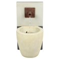 thumbnail image 1 of LuxenHome Moderne hors Blanc et Gris Bol en Résine Fontaine Extérieure avec Lumière LED, 1 of 10