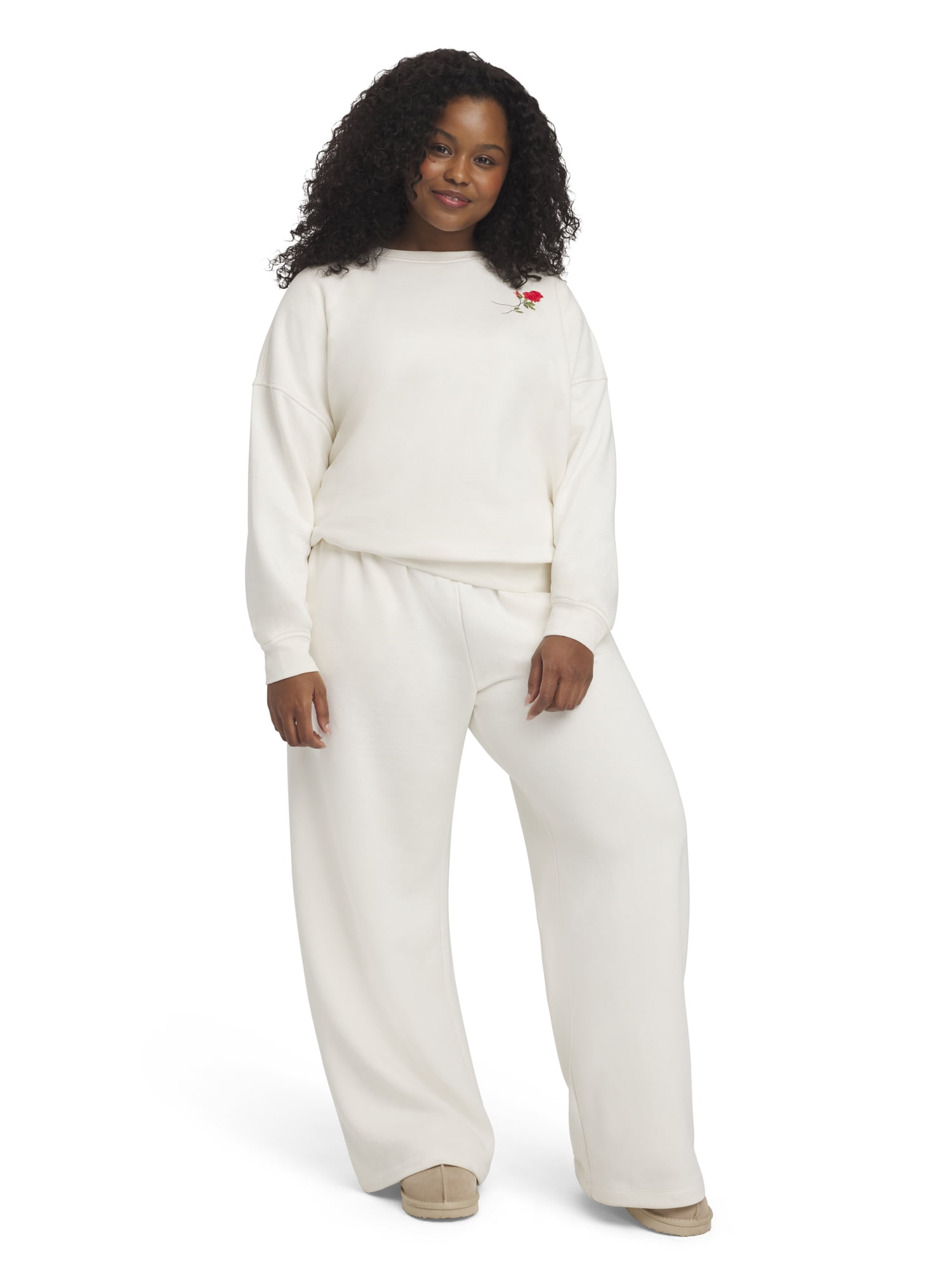 Mills by Millie Bobby Brown Women's Crew Neck Fleeced Terry Sweatshirt, Sizes XXS-XXL